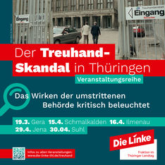 Veranstaltungsreihe „Die Treuhand in Thüringen“ am 29. April in Jena