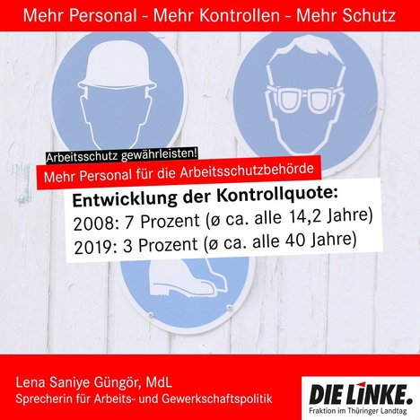Mehr Personal für den Arbeitsschutz in Thüringen Mehr Personal für den Arbeitsschutz in Thüringen