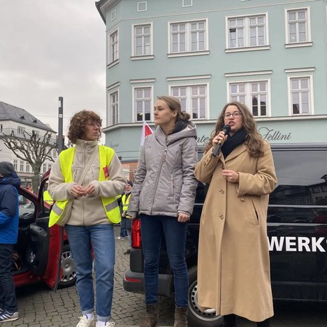 Erste Streikkundgebung der Tarifverhandlungen öffentlicher Dienst in Erfurt