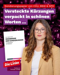 Zum Sondierungspapier von CDU, BSW und SPD: Versteckte Kürzungen statt wirklicher Lösungen Zum Sondierungspapier von CDU, BSW und SPD: Versteckte Kürzungen statt wirklicher Lösungen
