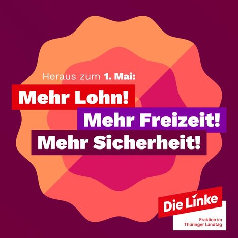 Zum 1. Mai 2024: Mehr Lohn und mehr Zeit zum Leben Zum 1. Mai 2024: Mehr Lohn und mehr Zeit zum Leben